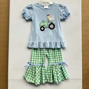 Ruffle Girl Embroidered Outfit Girl's 2XL (7)